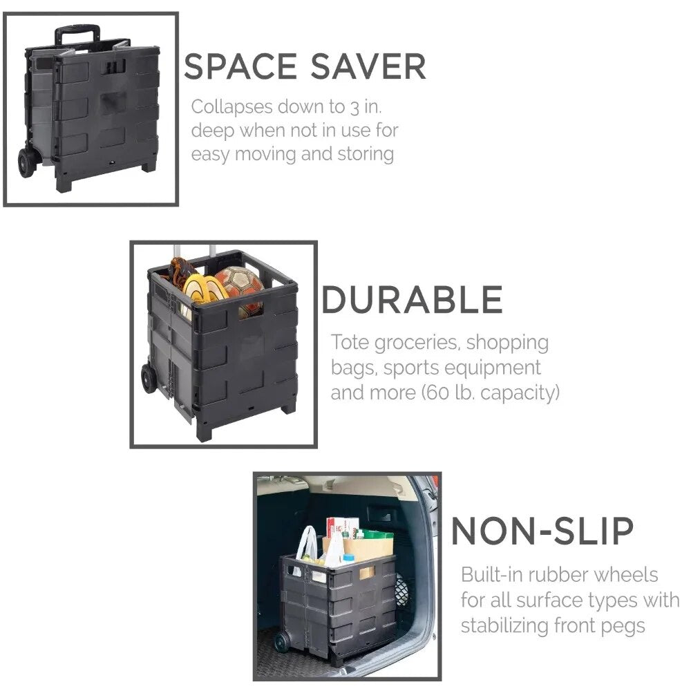 TheHomelogy™ Collapsible Shopping Utility Cart