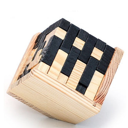 CleverCraft™ Wooden Block Cube