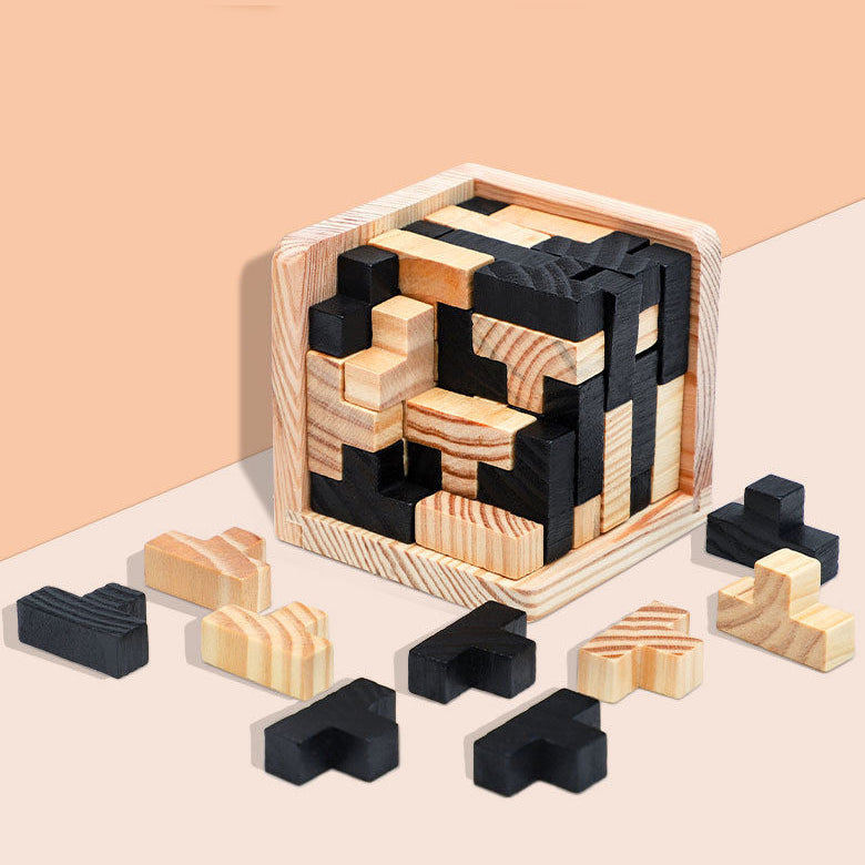 CleverCraft™ Wooden Block Cube