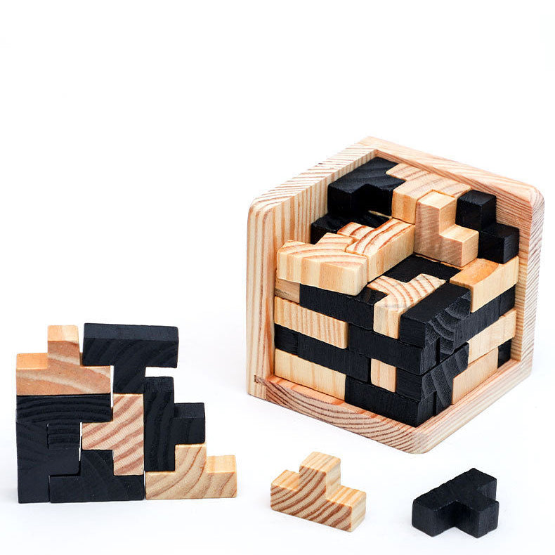 CleverCraft™ Wooden Block Cube