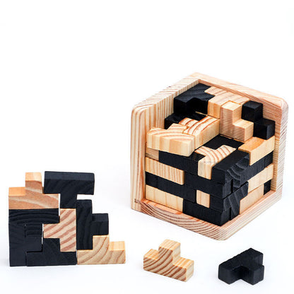 CleverCraft™ Wooden Block Cube