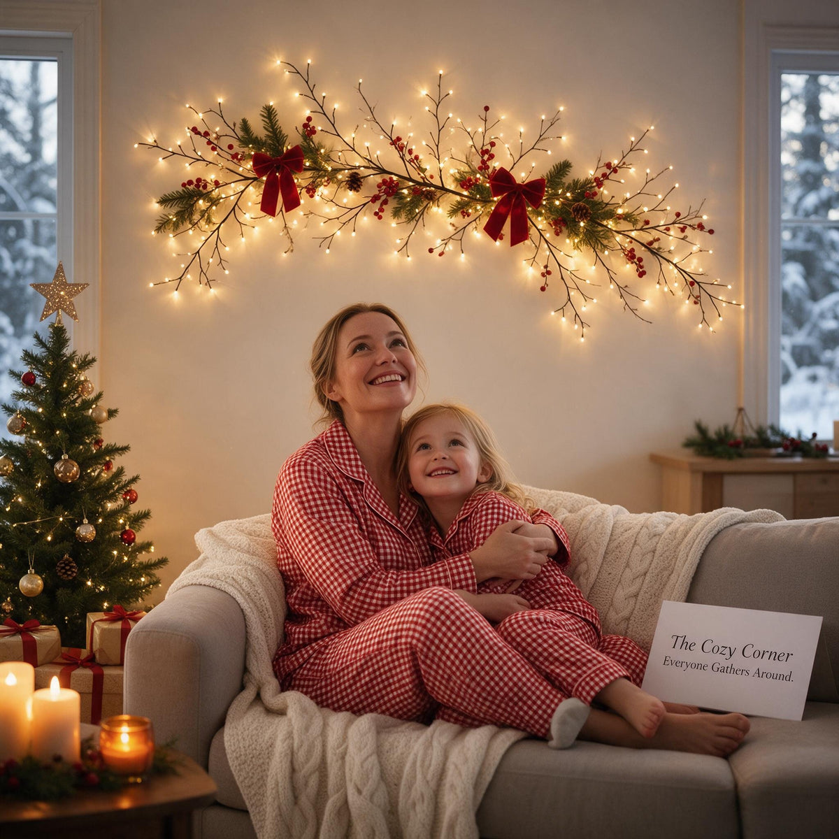Family enjoying Lumora on Christmas