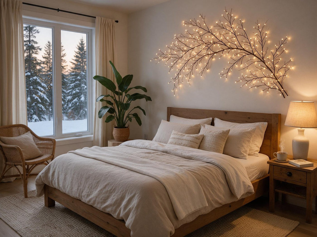 Lumora glowing in a calm bedroom