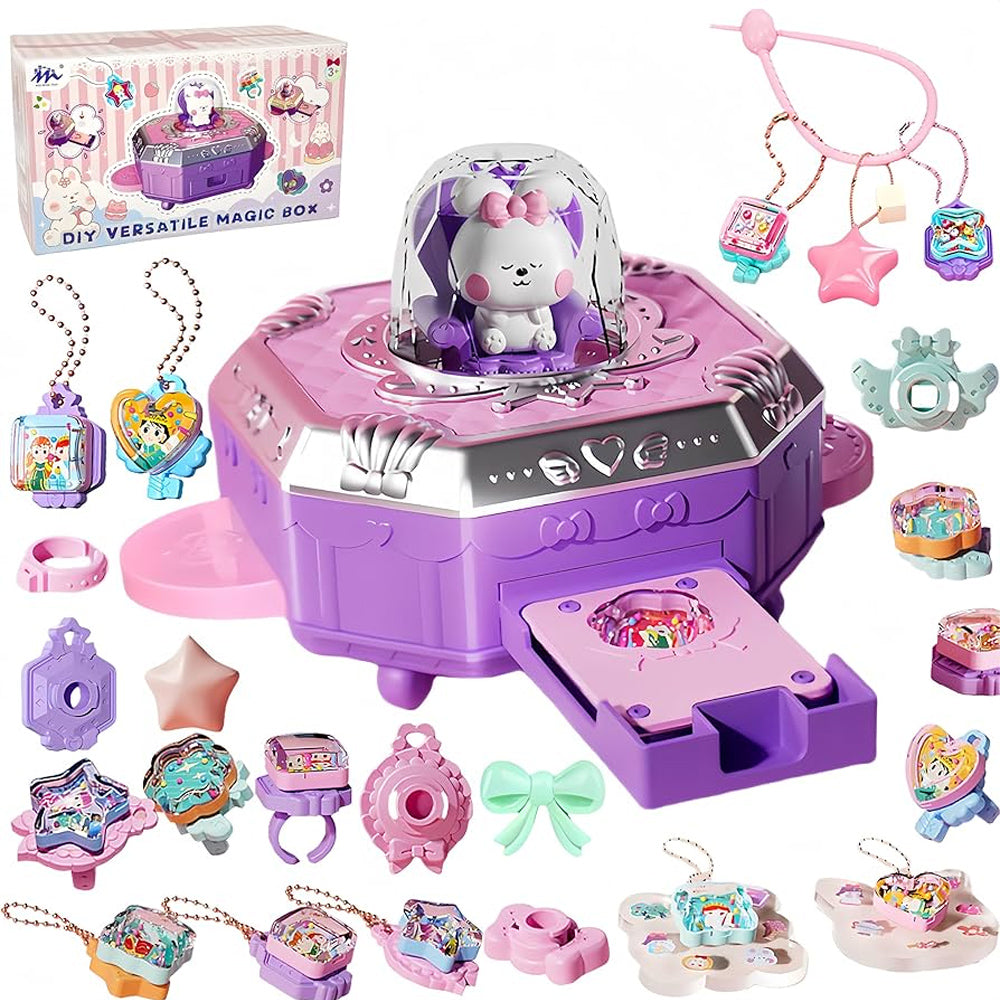 Jewelry machine with charms, rings and keychains